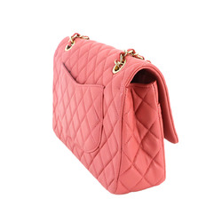 CHANEL Matelasse Chain Shoulder Bag Leather Pink A90214 Valentine's Day Limited Gold Metal Fittings