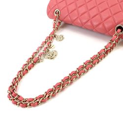 CHANEL Matelasse Chain Shoulder Bag Leather Pink A90214 Valentine's Day Limited Gold Metal Fittings