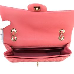 CHANEL Matelasse Chain Shoulder Bag Leather Pink A90214 Valentine's Day Limited Gold Metal Fittings