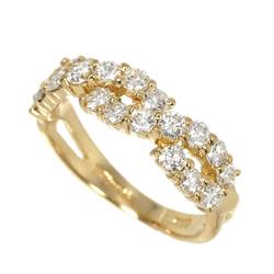 Tiffany & Co. Size 11 Diamond Ring, K18 YG Yellow Gold 750