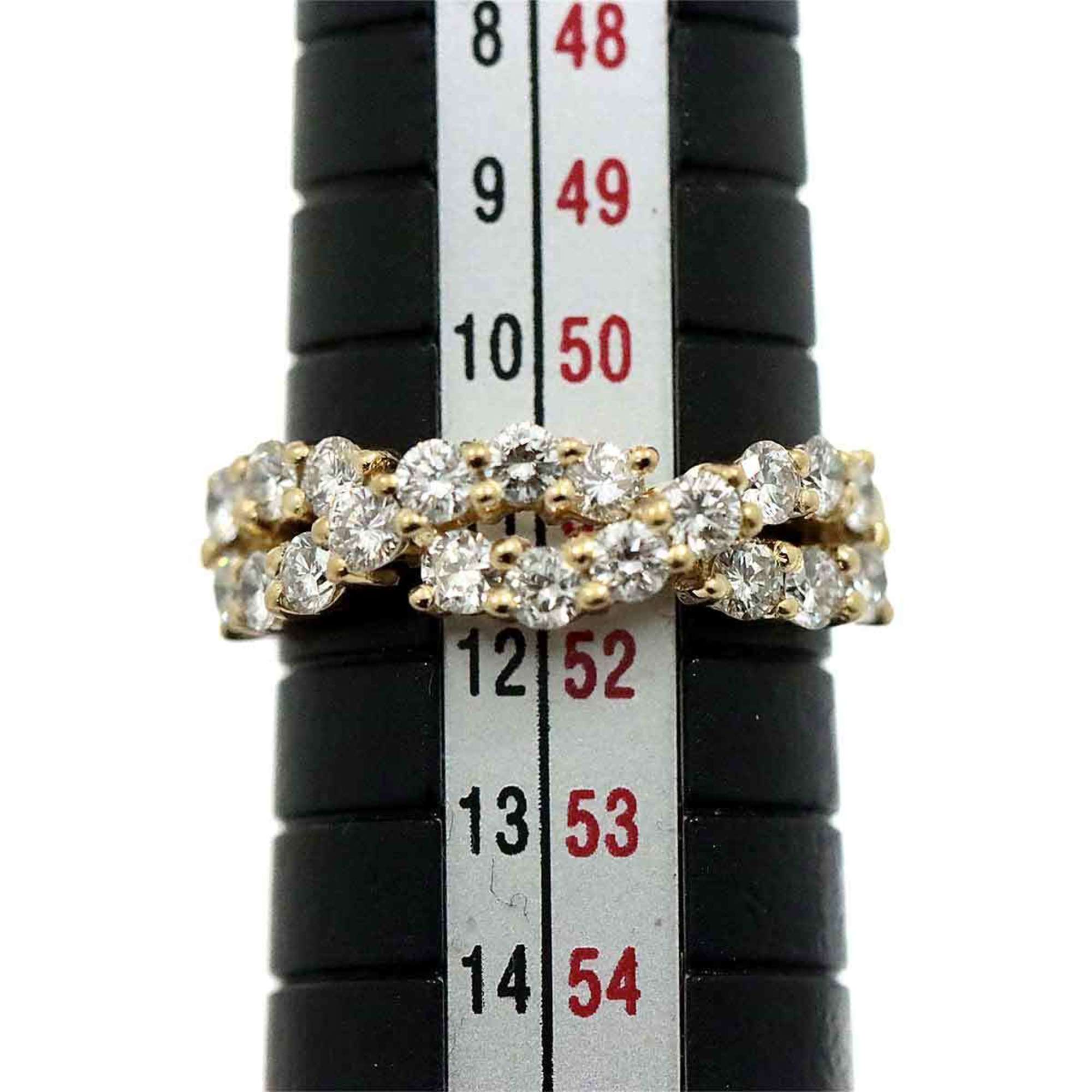 Tiffany & Co. Size 11 Diamond Ring, K18 YG Yellow Gold 750