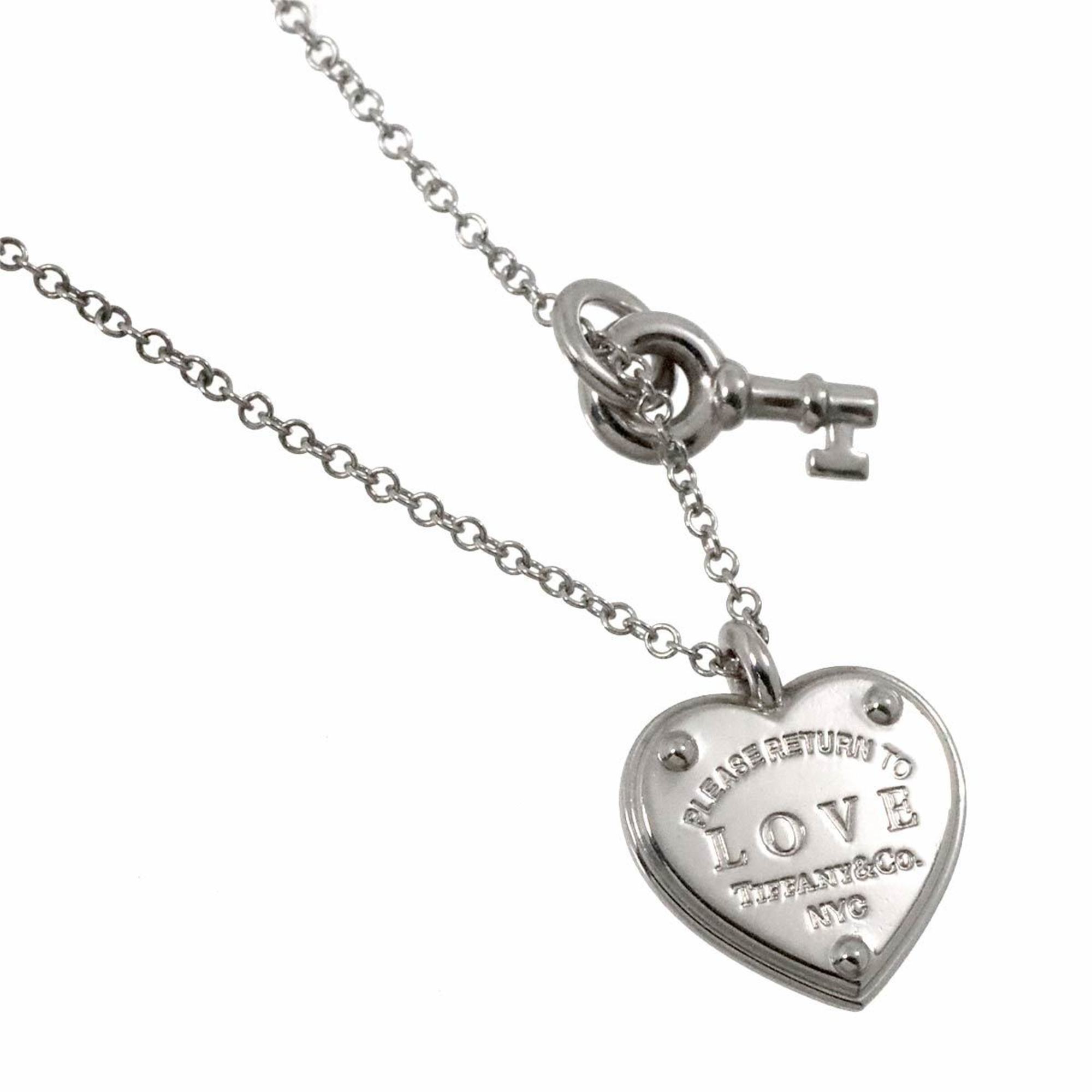 Tiffany & Co. Return to Love Heart Tag Key Necklace 47cm Silver 925 SV