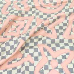 Louis Vuitton Damier Azur Taisienne Scarf Silk Pink M70506