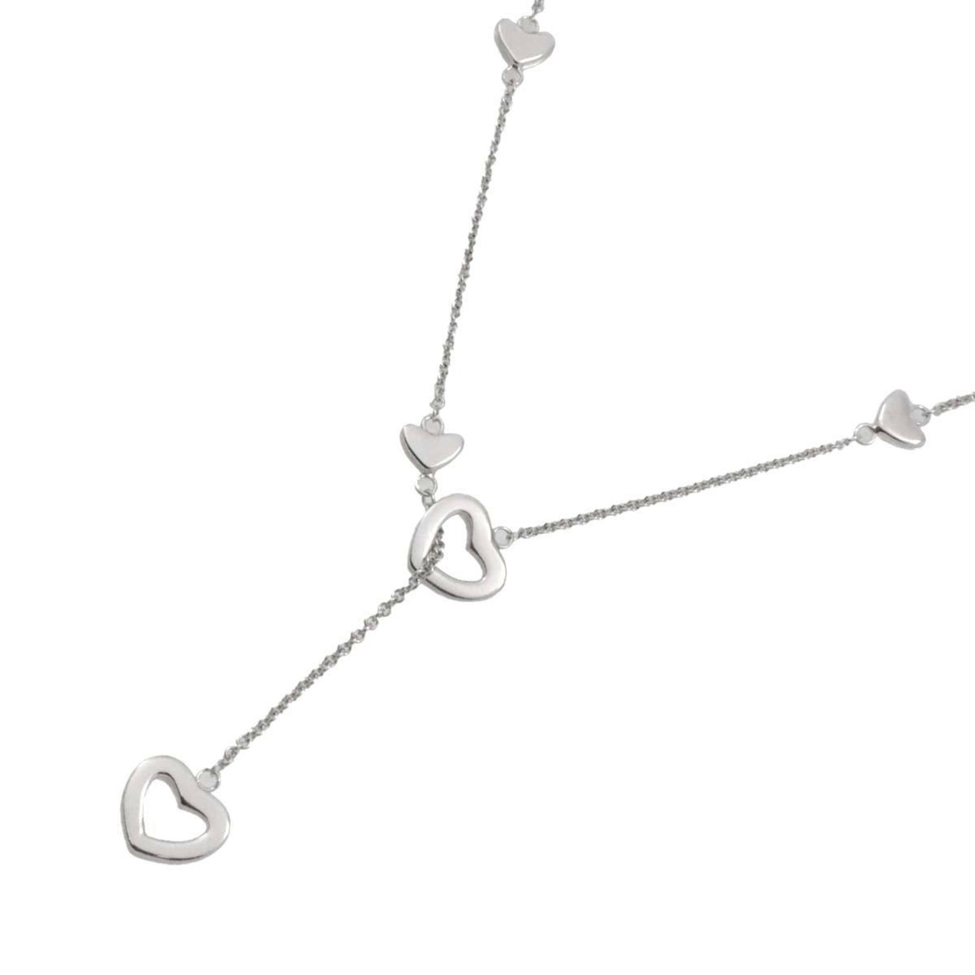 Tiffany & Co. Heart Link Lariat Necklace 48cm SV Silver 925