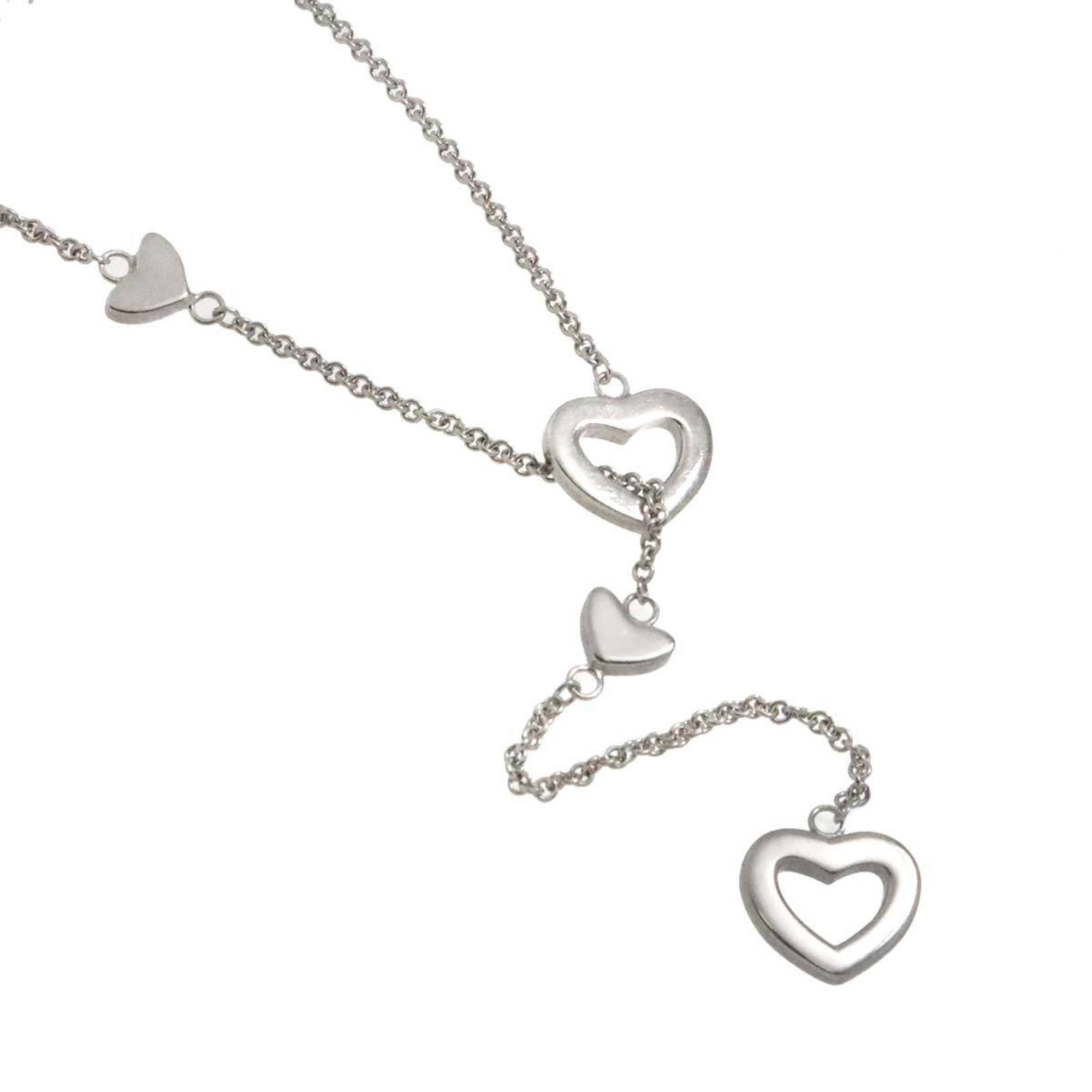 Tiffany & Co. Heart Link Lariat Necklace 48cm SV Silver 925