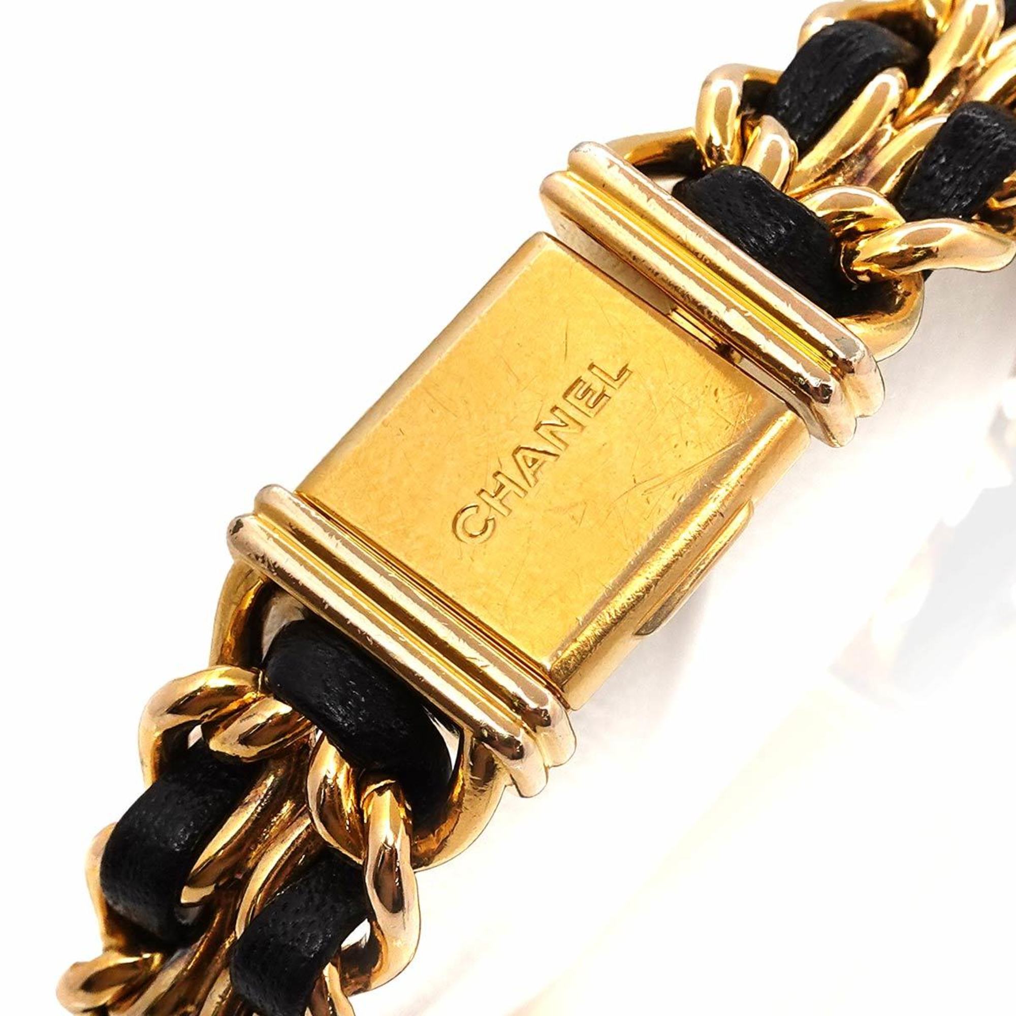 CHANEL Premiere S size H0001 Ladies watch Black Gold Quartz