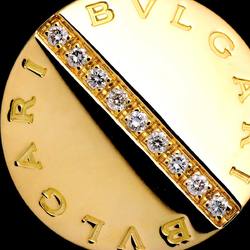 BVLGARI Double Diamond Cufflinks K18 YG Yellow Gold 750