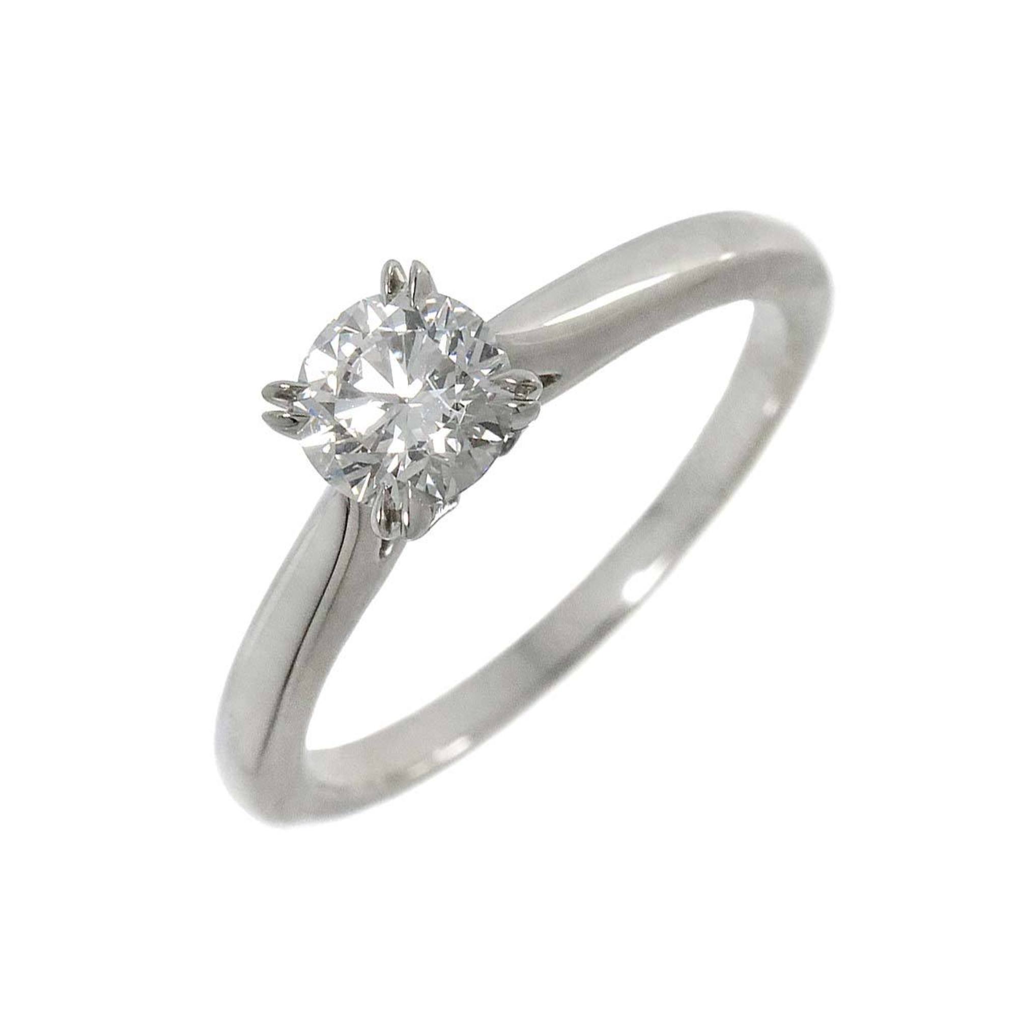 Harry Winston HARRY WINSTON Round Solitaire Diamond 0.56ct D/VS1/3EX Size 9.5 Ring Pt Platinum Certificate