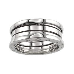 BVLGARI B-ZERO1 3-Band #60 Ring, K18 WG White Gold 750, Ring