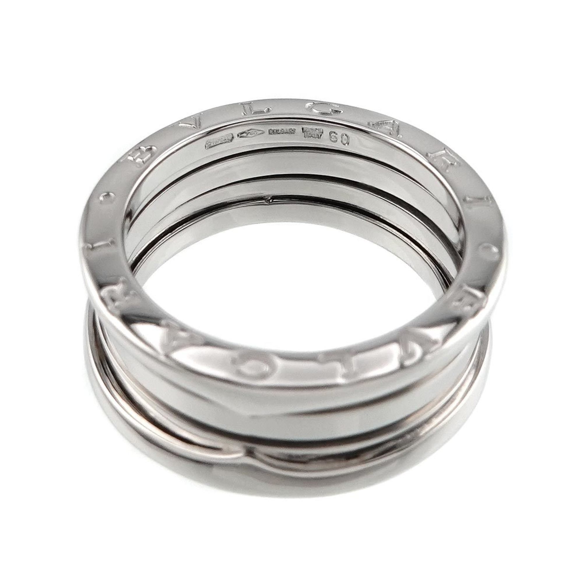 BVLGARI B-ZERO1 3-Band #60 Ring, K18 WG White Gold 750, Ring