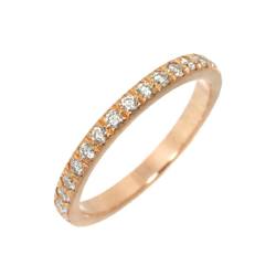 Tiffany & Co. Novo size 8 ring, half diamond, 2mm width, K18 PG pink gold 750, Diamond Ring