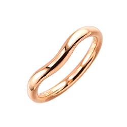 Tiffany & Co. Curved Band Ring, size 6.5, K18 PG, pink gold, 750, Ring