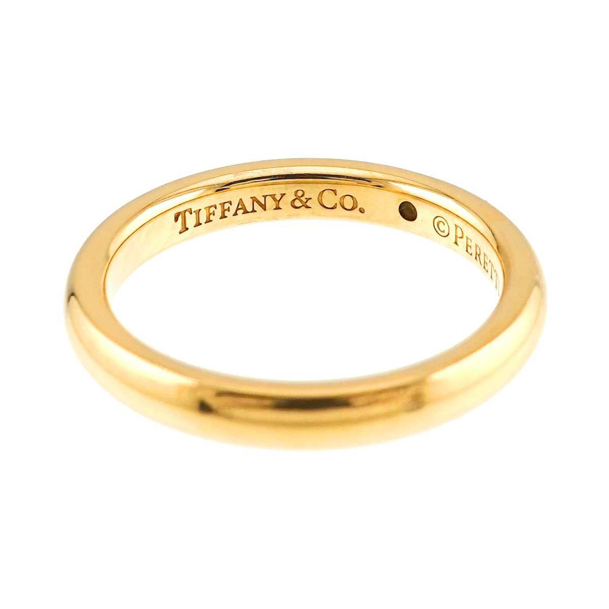 Tiffany & Co. Stacking Band Size 10 Ring Diamond 1P K18 YG Yellow Gold 750