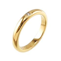 Tiffany & Co. Stacking Band Size 10 Ring Diamond 1P K18 YG Yellow Gold 750