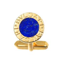 BVLGARI Double Lapis Lazuli Cufflinks K18 YG Yellow Gold 750