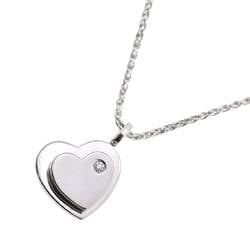 Piaget Diamond Necklace 43cm K18 WG White Gold 750 Heart