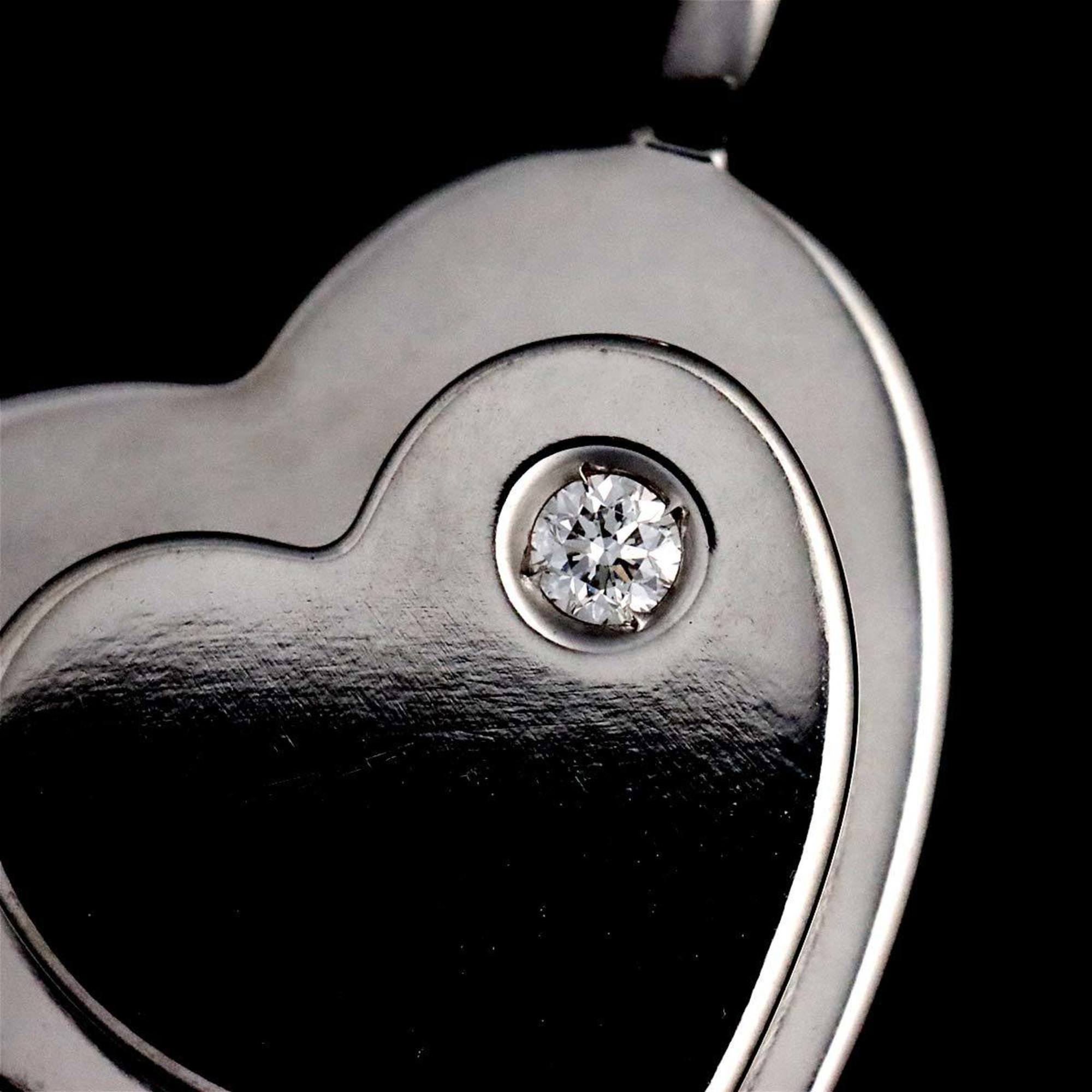 Piaget Diamond Necklace 43cm K18 WG White Gold 750 Heart