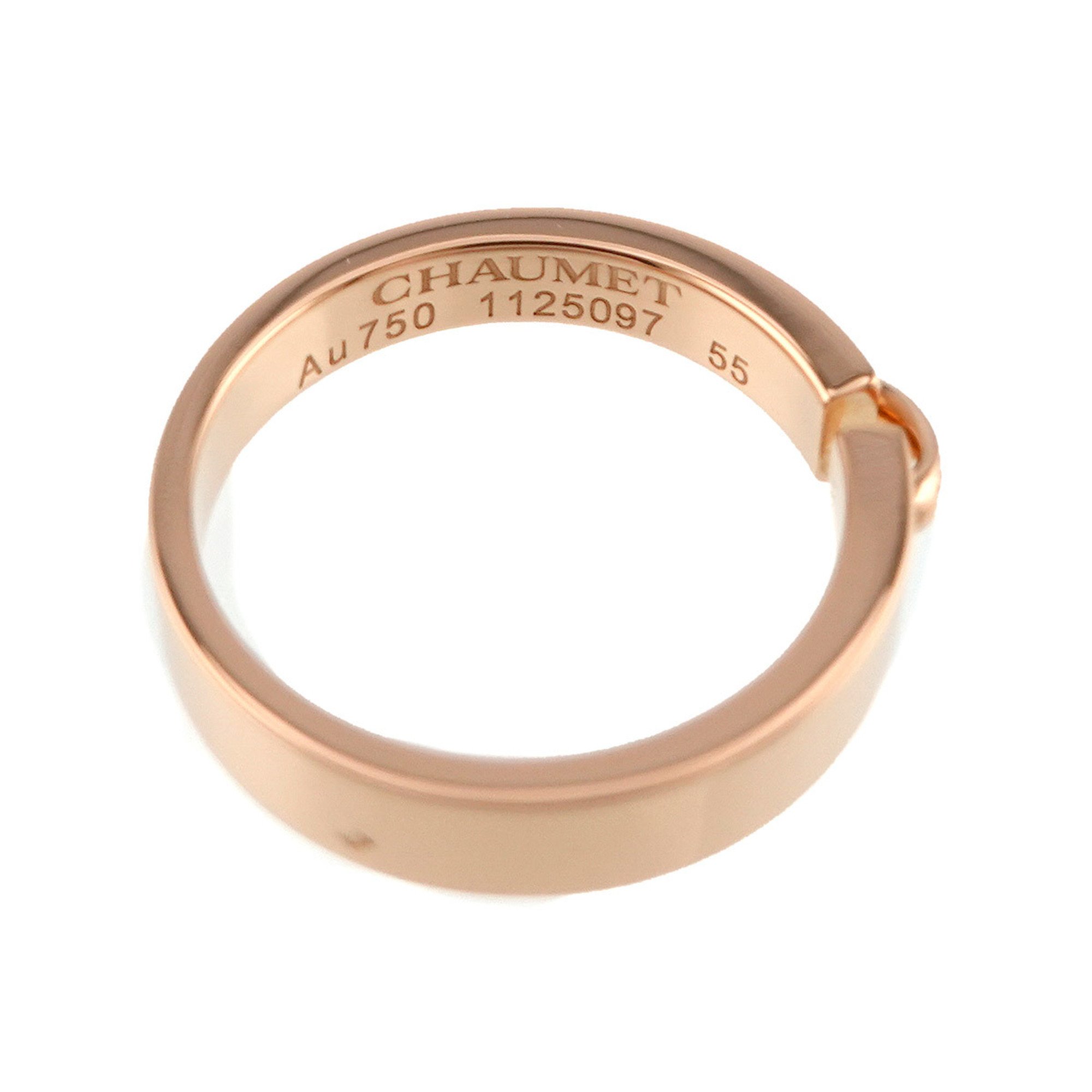 CHAUMET Liens Evidence #55 Ring Diamond K18 PG Pink Gold 750