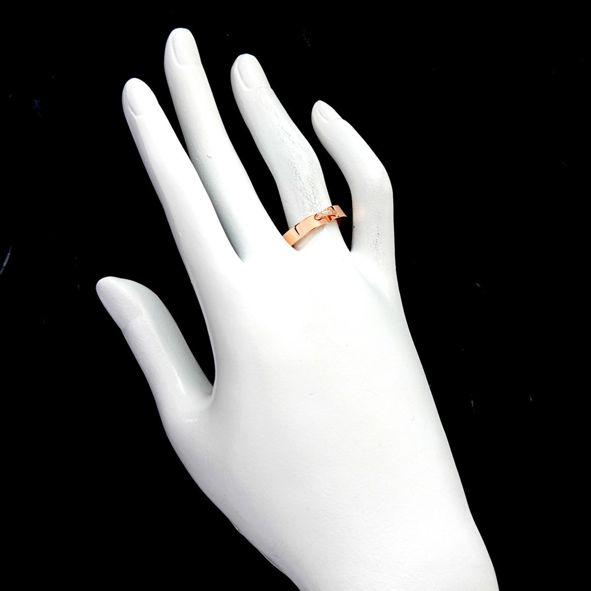 CHAUMET Liens Evidence #55 Ring Diamond K18 PG Pink Gold 750