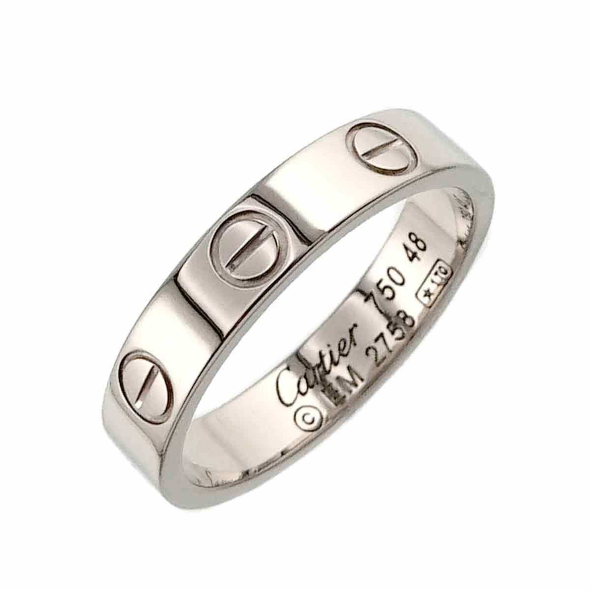 Cartier Love #48 Ring K18 WG White Gold 750 Mini