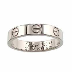 Cartier Love #48 Ring K18 WG White Gold 750 Mini