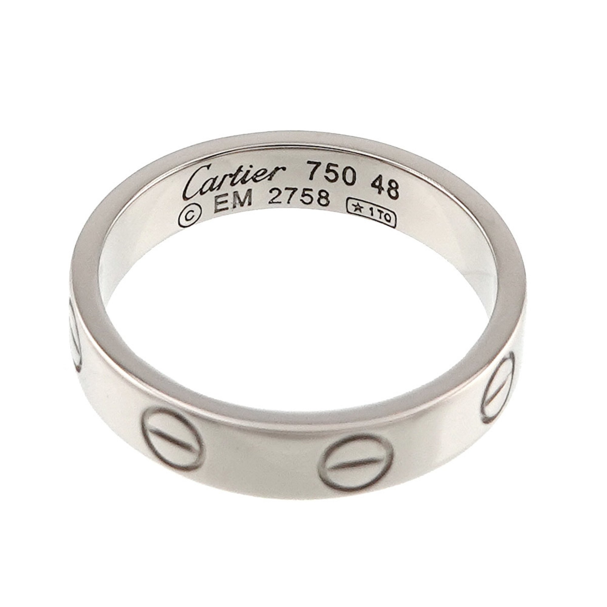 Cartier Love #48 Ring K18 WG White Gold 750 Mini