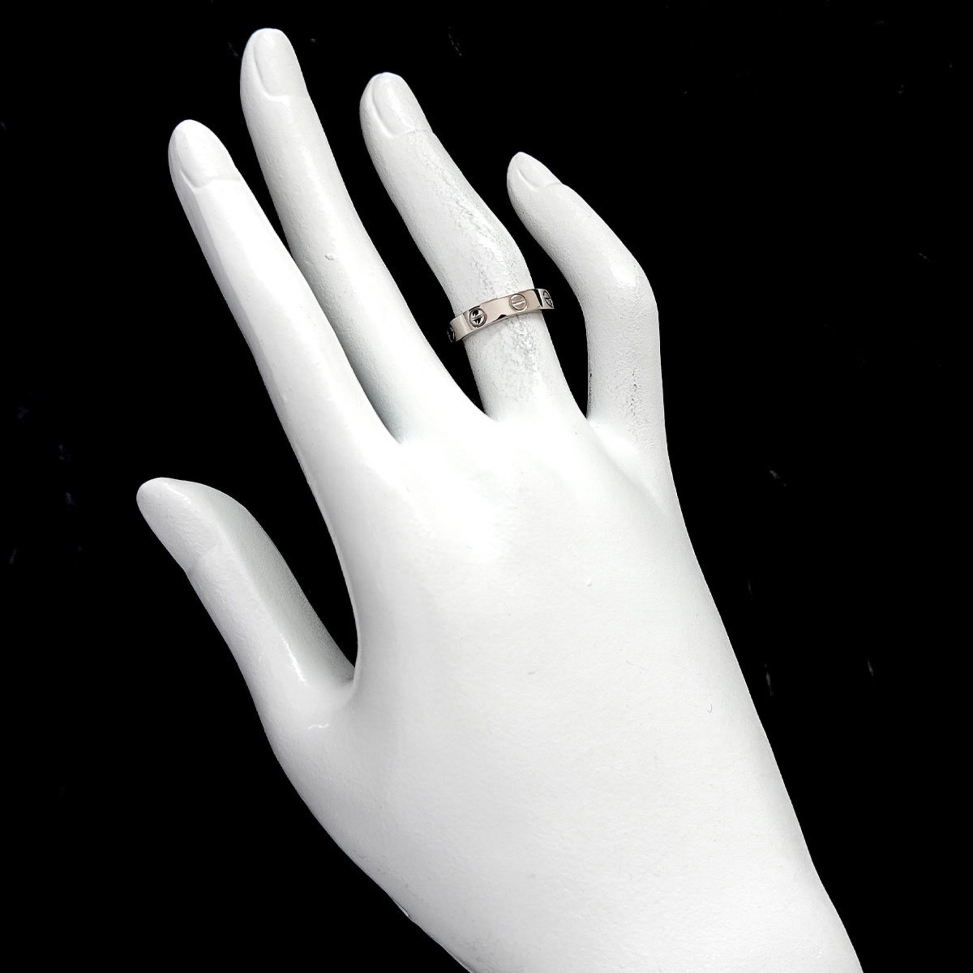 Cartier Love #48 Ring K18 WG White Gold 750 Mini