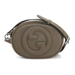 GUCCI Blondy Shoulder Bag Leather Brown 760175 Mini