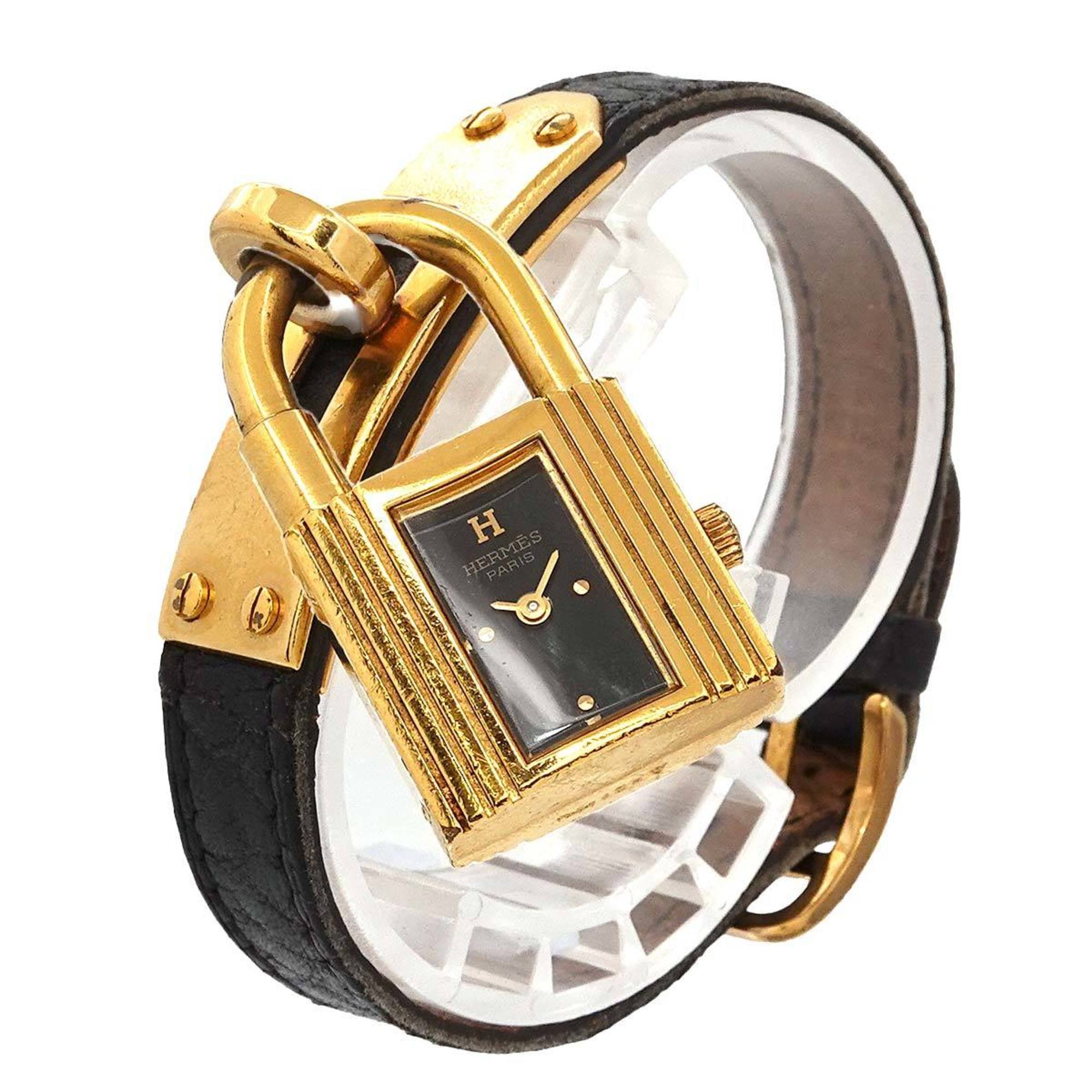 Hermes Kelly Watch Women's Black Quartz Cadena