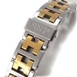 Hermes Clipper Combi CL4 220 Ladies Watch Date Ivory Quartz