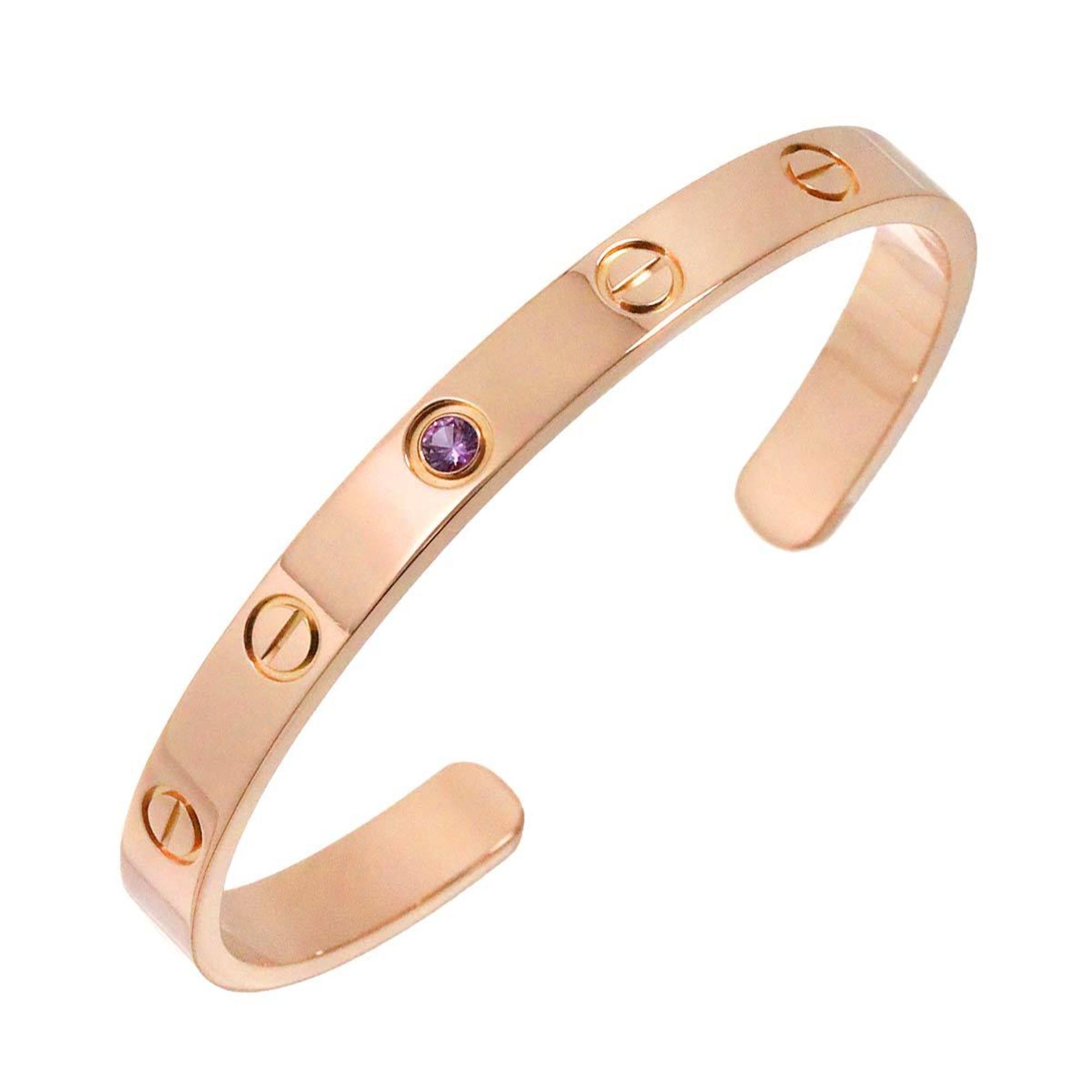 Cartier Love Bracelet #16 Sapphire K18 PG Pink Gold 750 Bangle