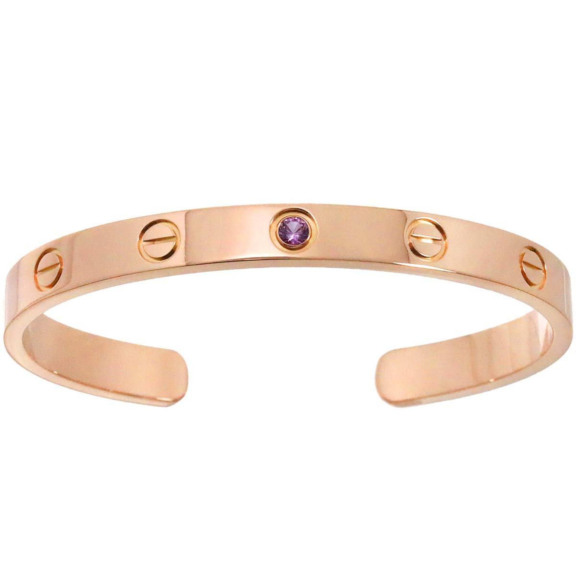 Cartier Love Bracelet #16 Sapphire K18 PG Pink Gold 750 Bangle