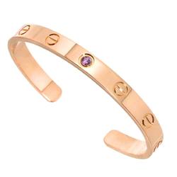 Cartier Love Bracelet #16 Sapphire K18 PG Pink Gold 750 Bangle