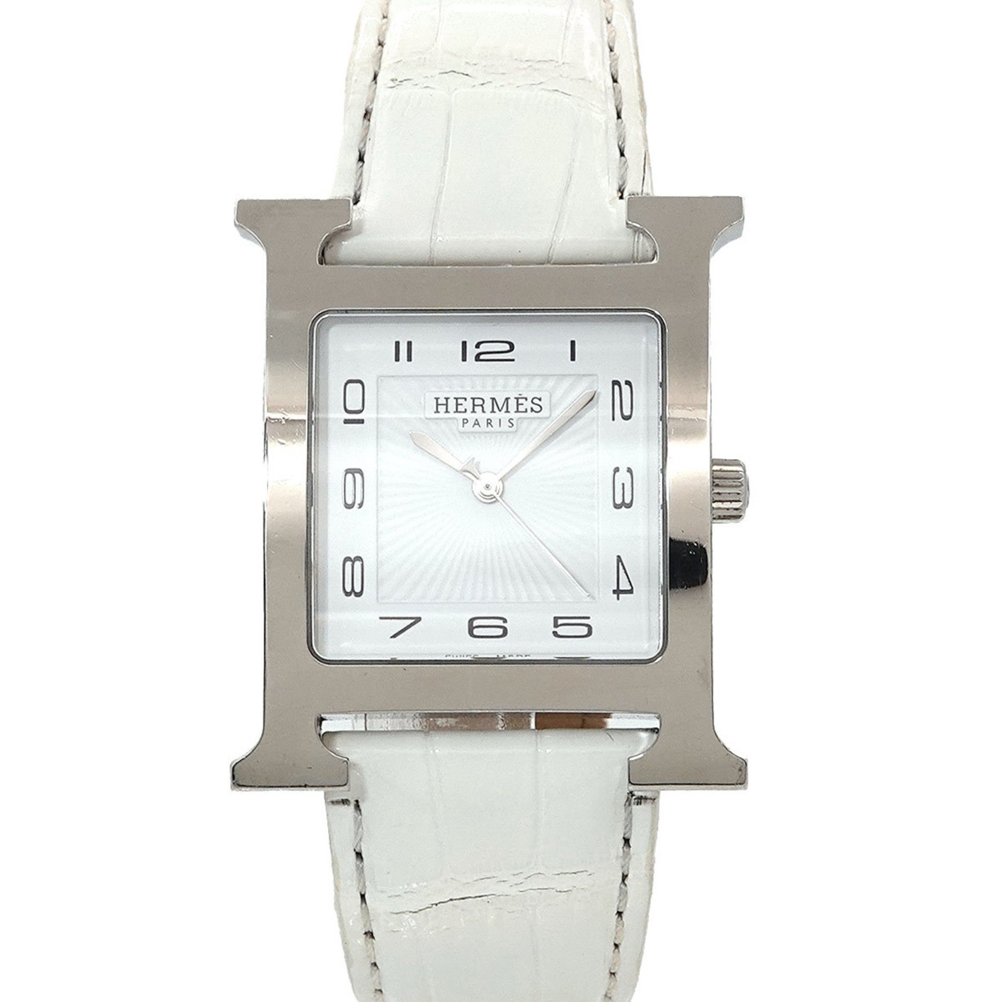 Hermes HERMES H Watch HH1 810 Men's Date White Quartz