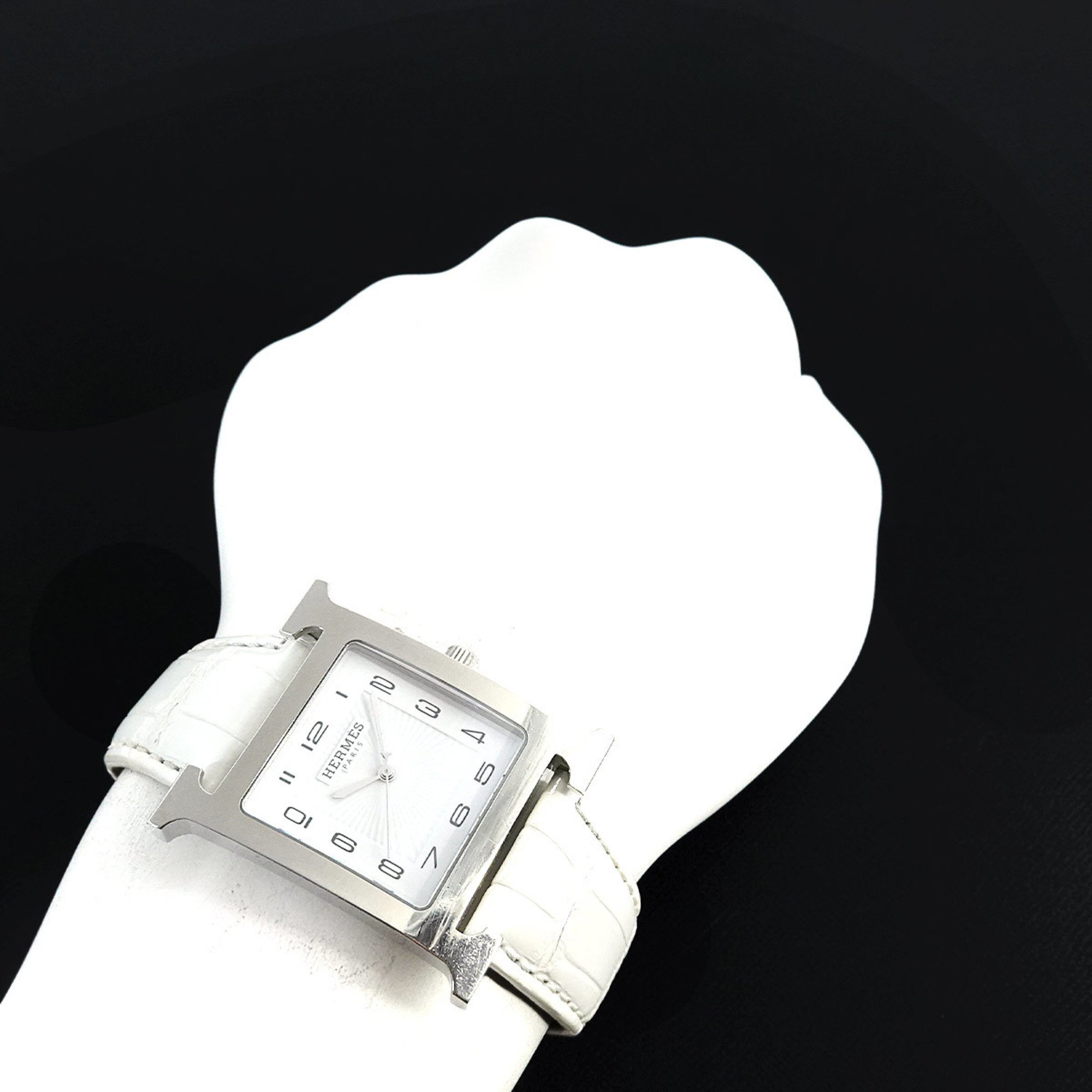 Hermes HERMES H Watch HH1 810 Men's Date White Quartz