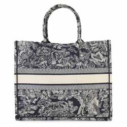 Christian Dior Reverse Toile de Jouy Book Tote Large Bag Canvas Navy M1286ZRGO