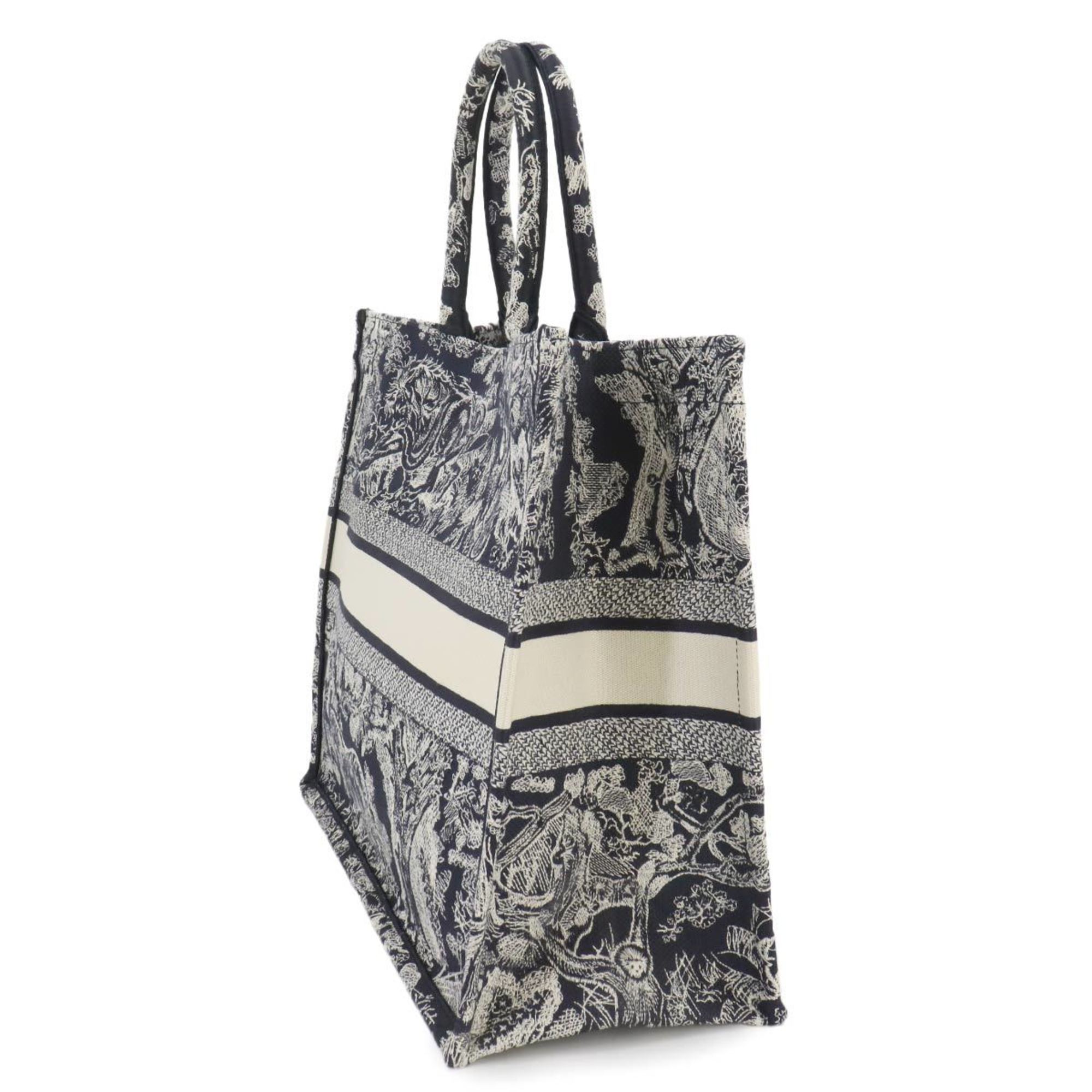 Christian Dior Reverse Toile de Jouy Book Tote Large Bag Canvas Navy M1286ZRGO