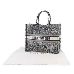 Christian Dior Reverse Toile de Jouy Book Tote Large Bag Canvas Navy M1286ZRGO