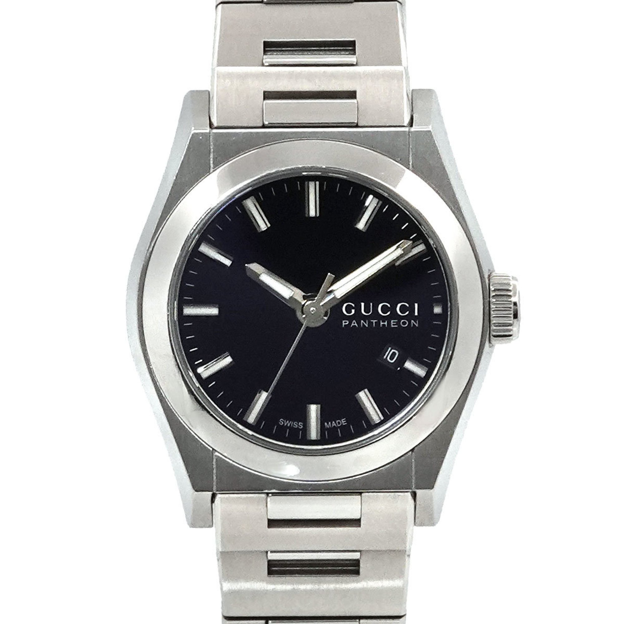 GUCCI Pantheon 115.5 Ladies Watch Date Black Quartz