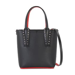 Christian Louboutin Cabata N/S 2way Tote Shoulder Bag Studs Leather Black 1215096CM53