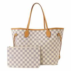 Louis Vuitton Damier Azur Neverfull MM White N41361