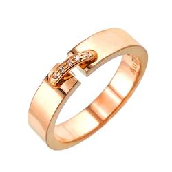 CHAUMET Liens Evidence #50 Ring Diamond K18 PG Pink Gold 750