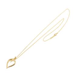 Tiffany & Co. Heart Leaf Necklace 44cm K18 YG Yellow Gold 750