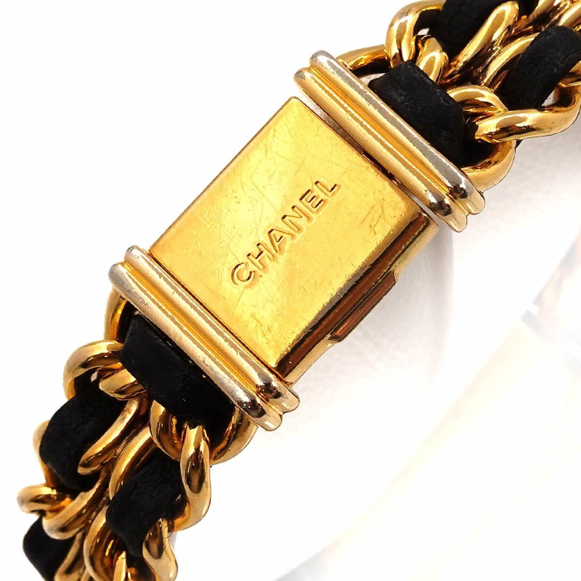 CHANEL Premiere S size H0001 Ladies watch Black Gold Quartz