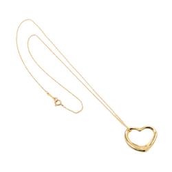 Tiffany & Co. Heart 22mm Necklace 40cm K18 YG Yellow Gold 750 Open