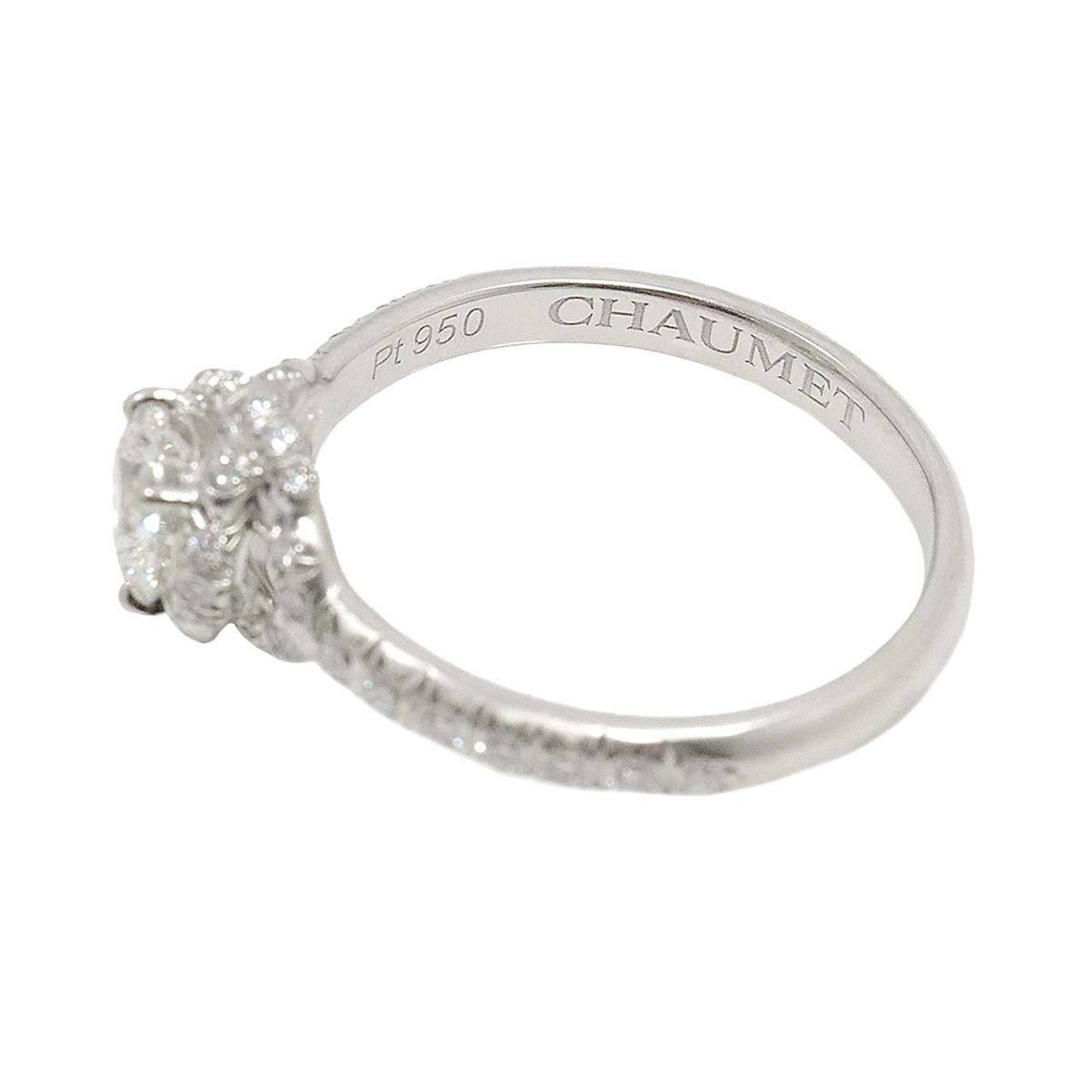 CHAUMET Liens Damour Solitaire Diamond 0.50ct F/VVS1/3EX Size 9 Ring Pt Platinum Certificate