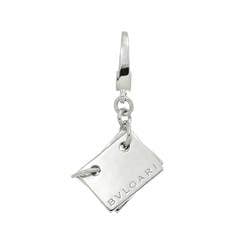 BVLGARI Memo Charm K18 WG White Gold 750 Pendant Top