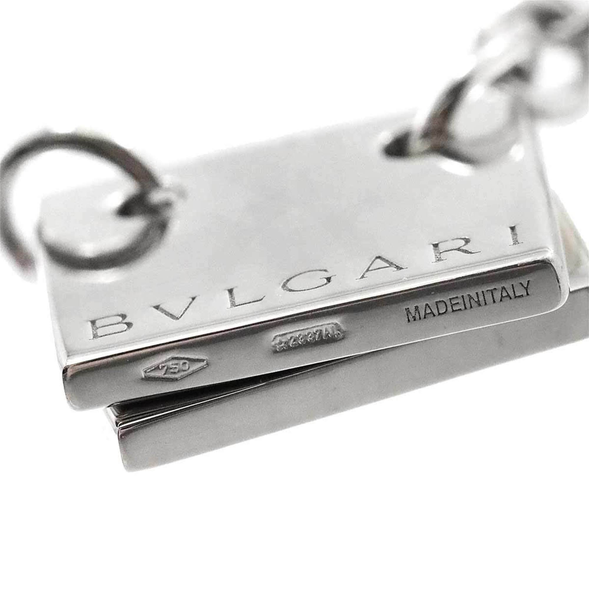 BVLGARI Memo Charm K18 WG White Gold 750 Pendant Top