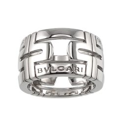 BVLGARI Parentesi Work Large #50 Ring K18 WG White Gold 750