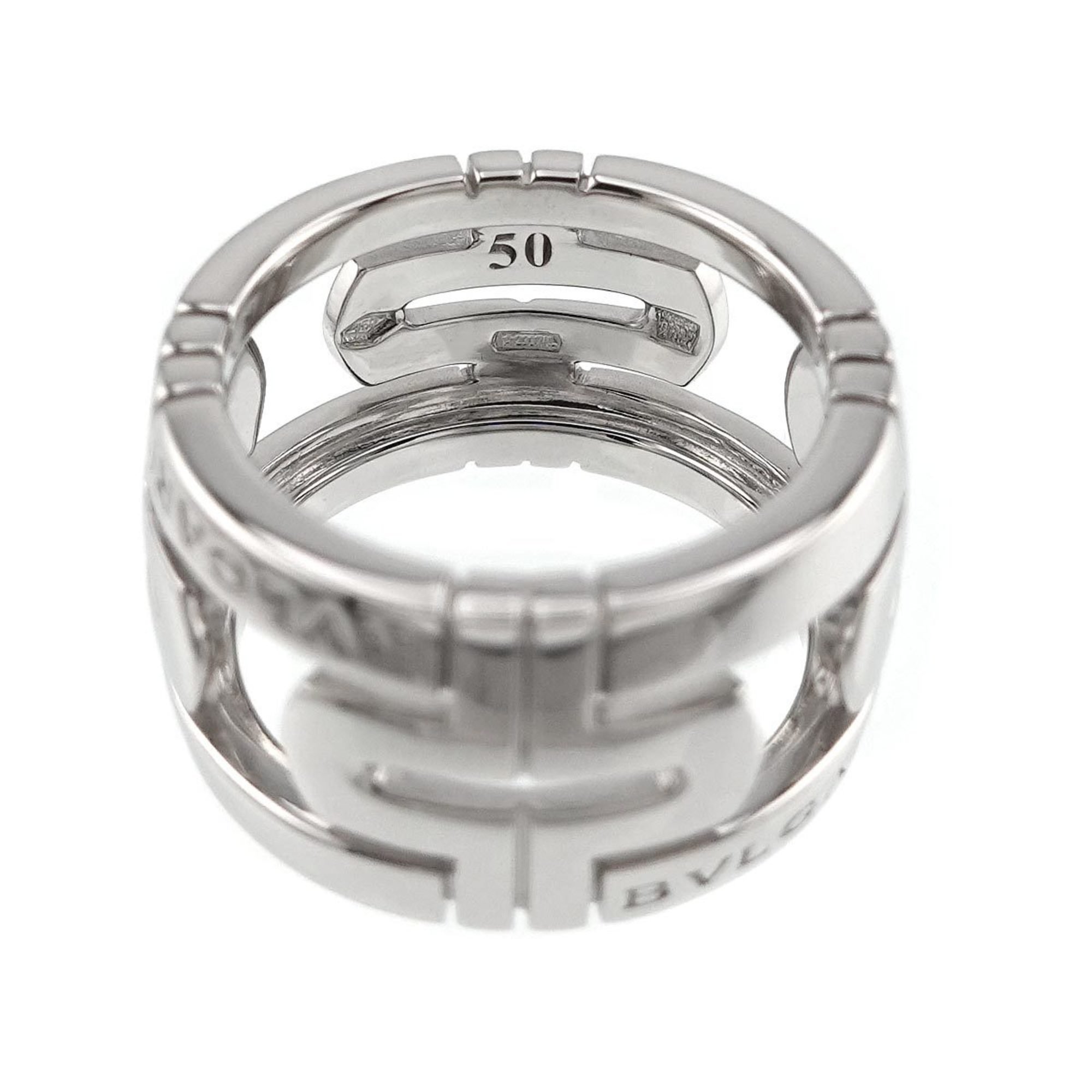 BVLGARI Parentesi Work Large #50 Ring K18 WG White Gold 750